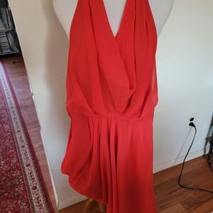 Max & Cleo Vibrant Red Backless Dress